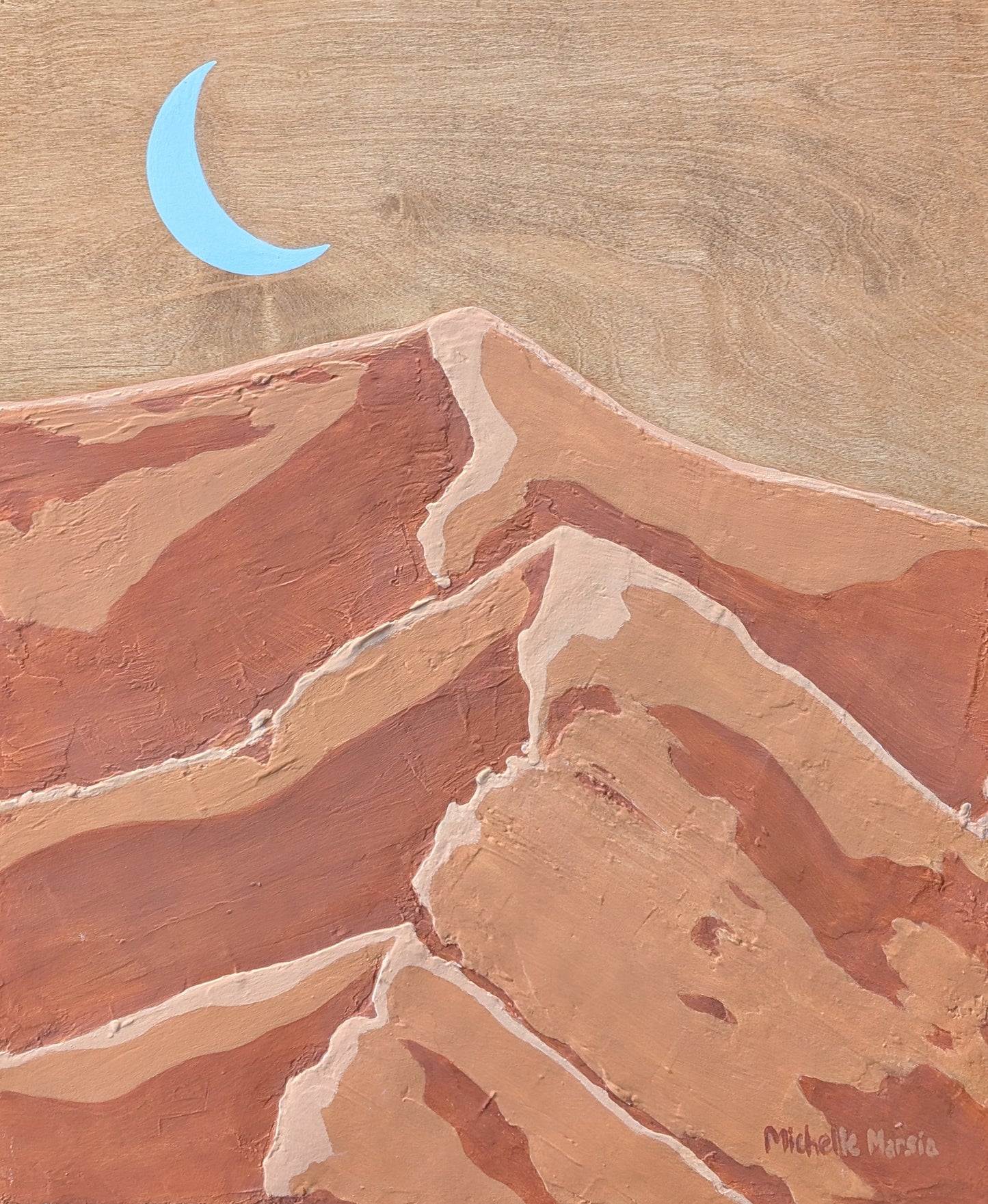 View of mountain and moon