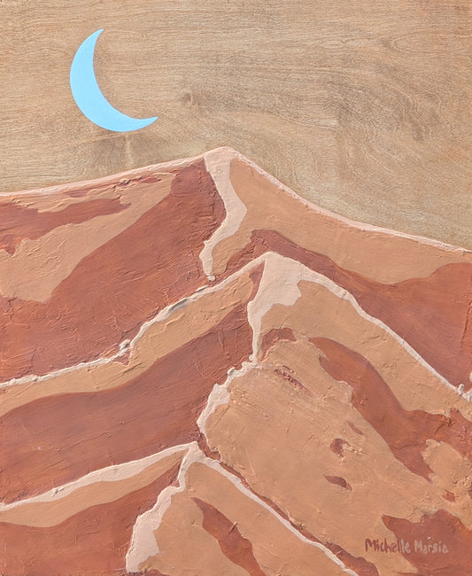 View of mountain and moon